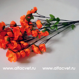 искусственные цветы букет сакуры цвета оранжевый 2