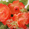 искусственные цветы камелия цвета оранжевый 2