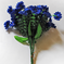 искусственные цветы мох цвета синий 12