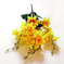 искусственные цветы георгины цвета желтый 1