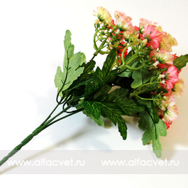 искусственные цветы гвоздика (турецкая) цвета кремовый с розовым 56