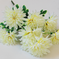 искусственные цветы хризантемы цвета белый с желтым 13