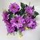 искусственные цветы маргаритка цвета фиолетовый 7