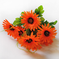 искусственные цветы букет ромашек цвета оранжевый 2