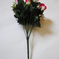 искусственные цветы розы цвета малиновый с белым 37