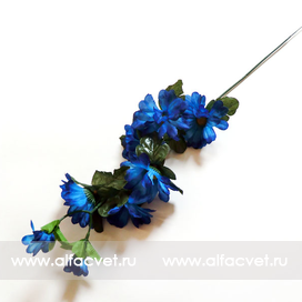 искусственные цветы ветка ромашек цвета синий 12